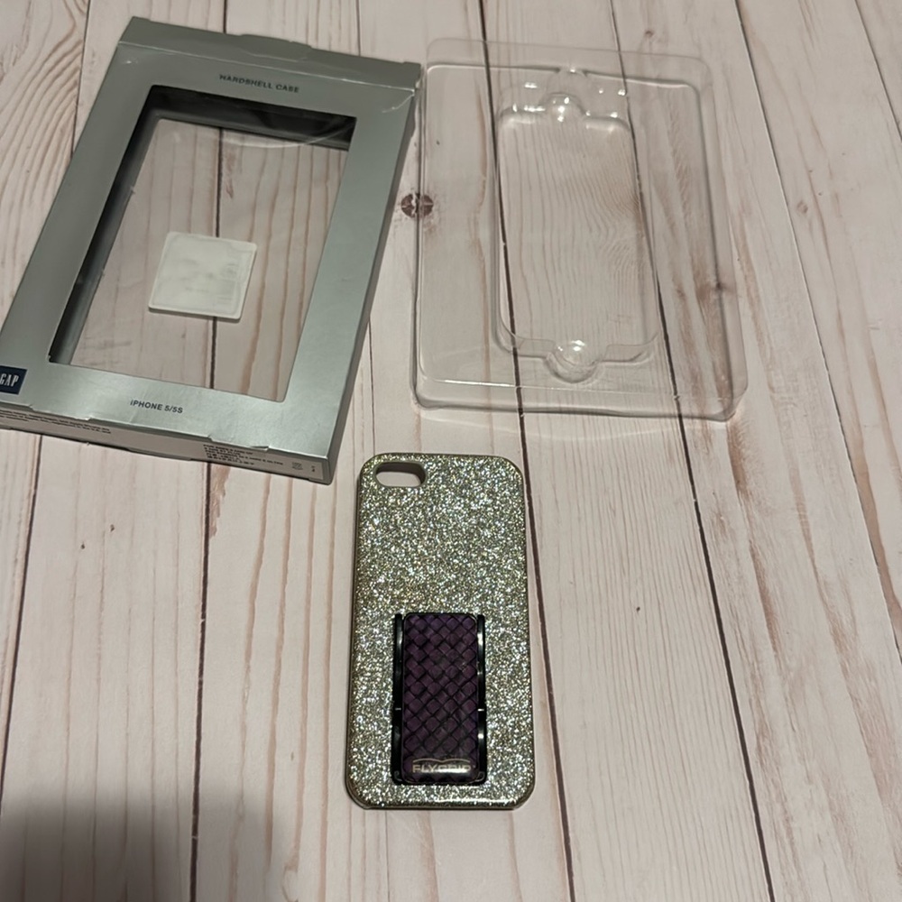 Gap silver glitter  5/5s phone case